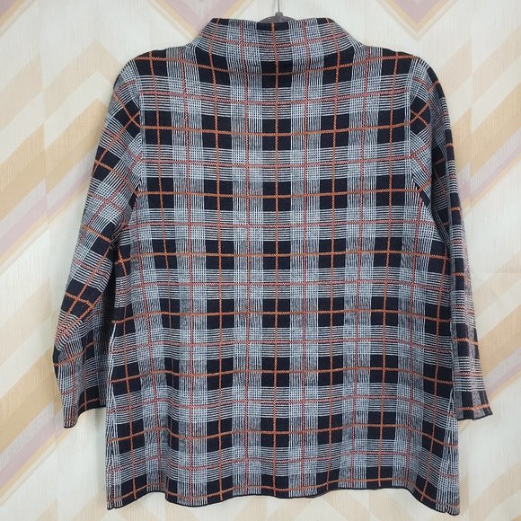 PENDLETON plaid merino wool 3/4 sleeve sweater - Picture 4 of 5
